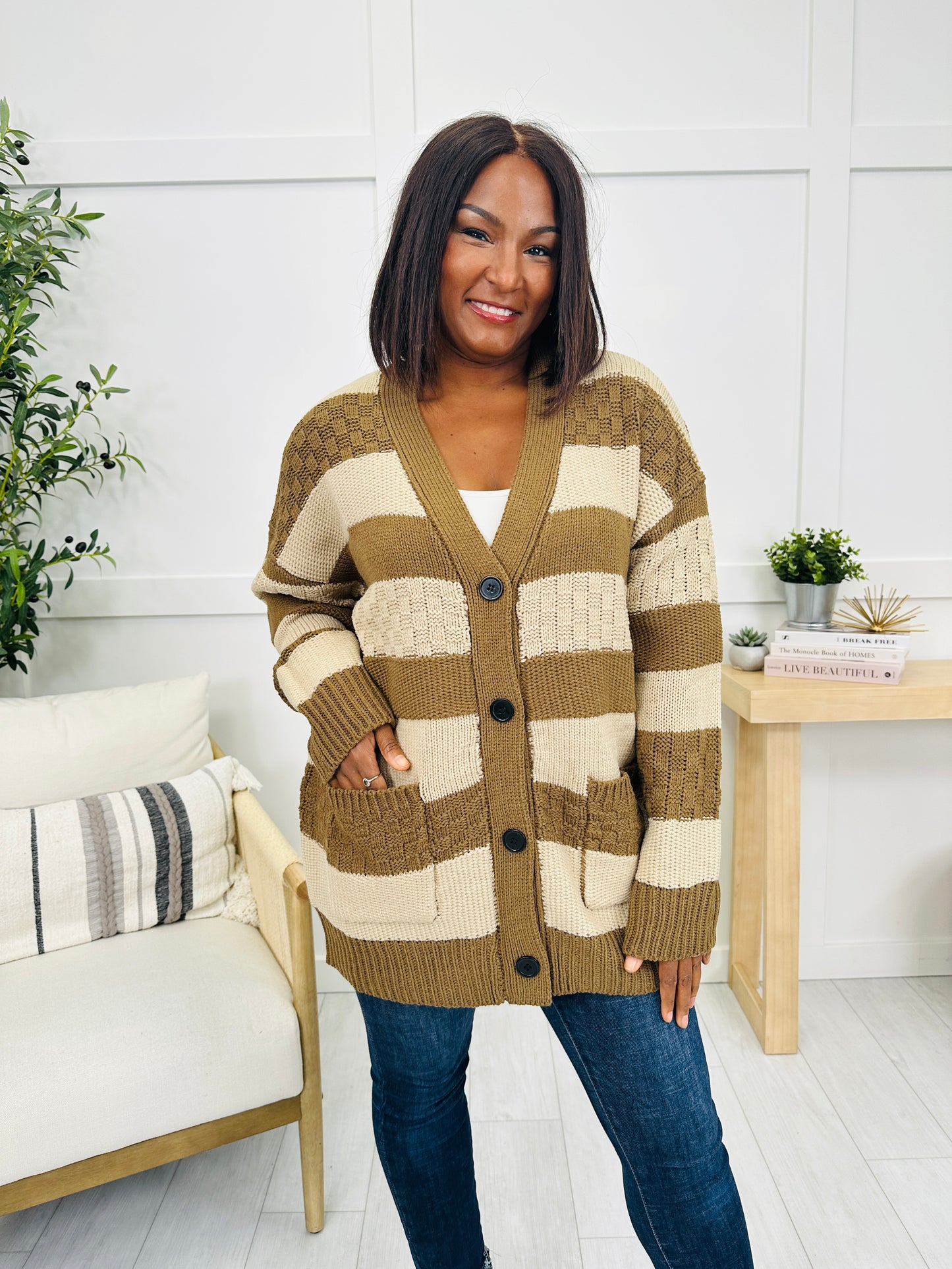 The Cozy Grid Cardigan