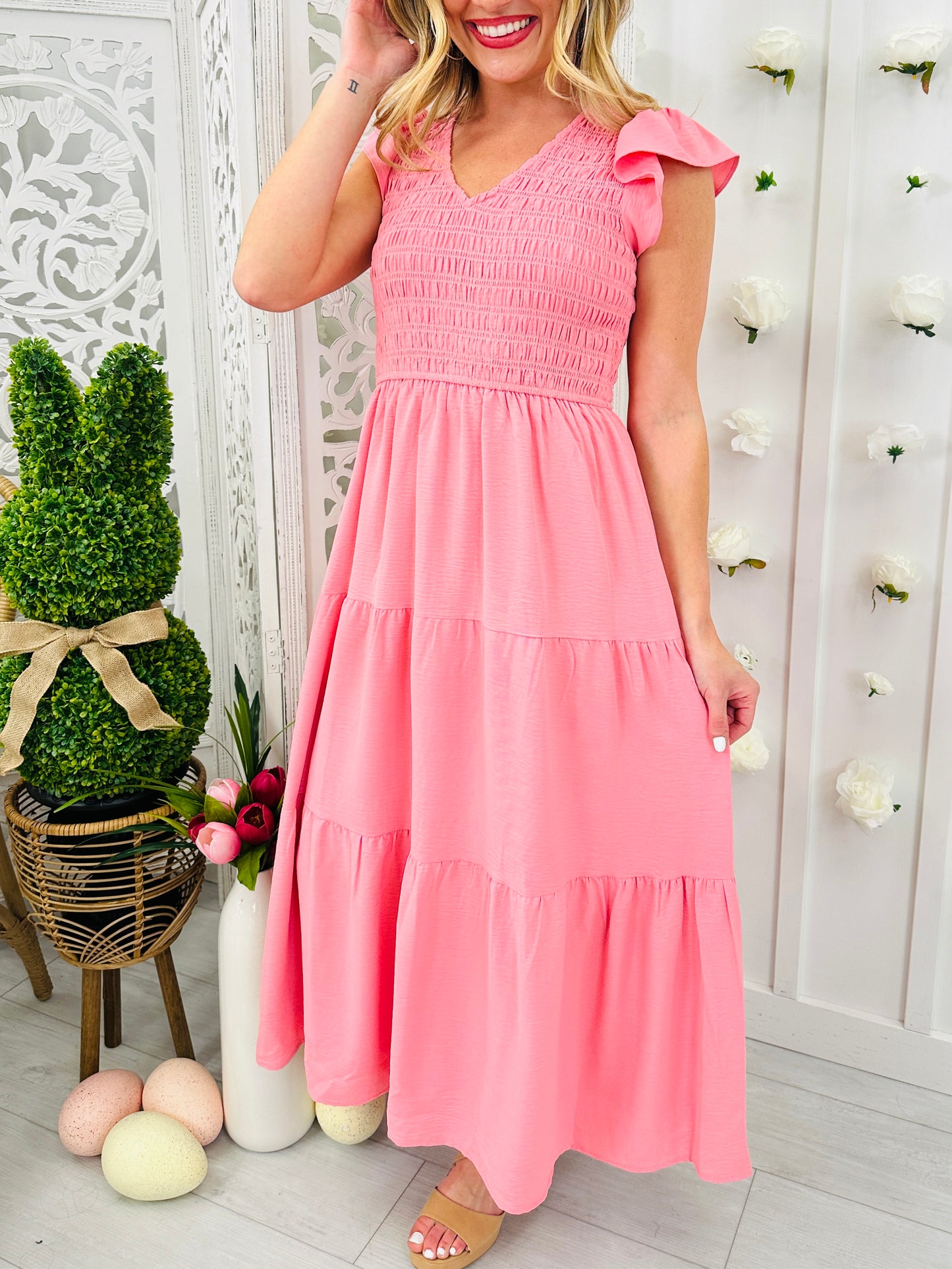 Bright Beginnings Midi Dress in Multiple Colors