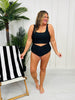 Ultra High Waisted V-Cut Swim Bottoms In Black