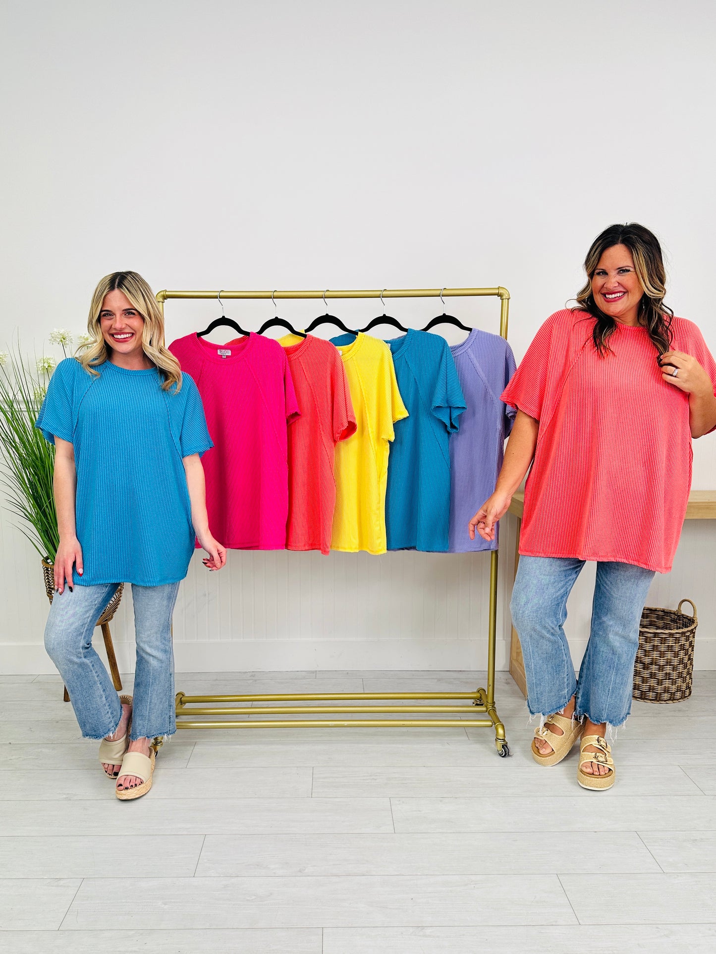 Pop of Color Top in Multiple Colors