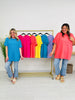 Pop of Color Top in Multiple Colors