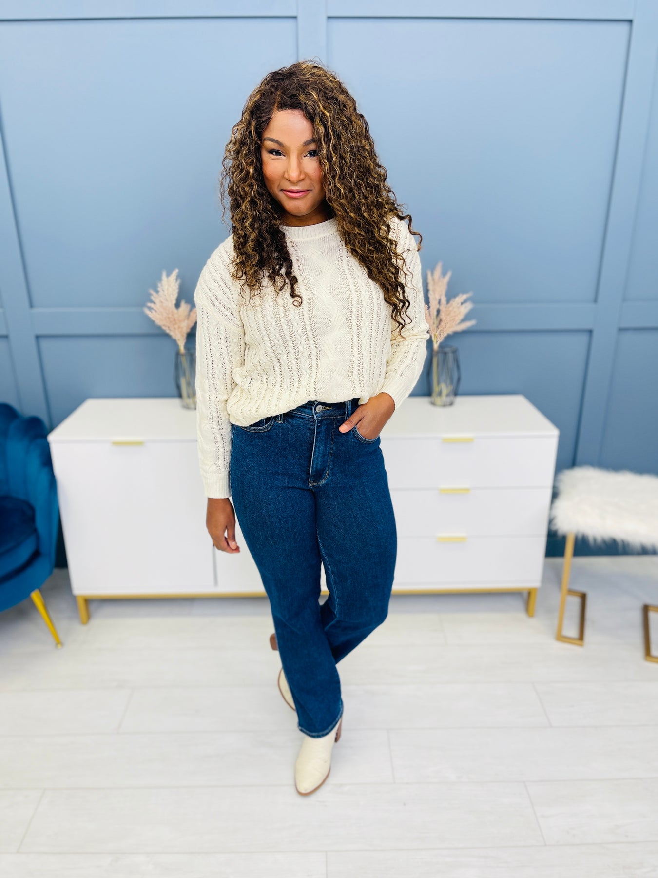 Judy Blue REG/CURVY Crazy in Love Tummy Control Straight Leg Jeans