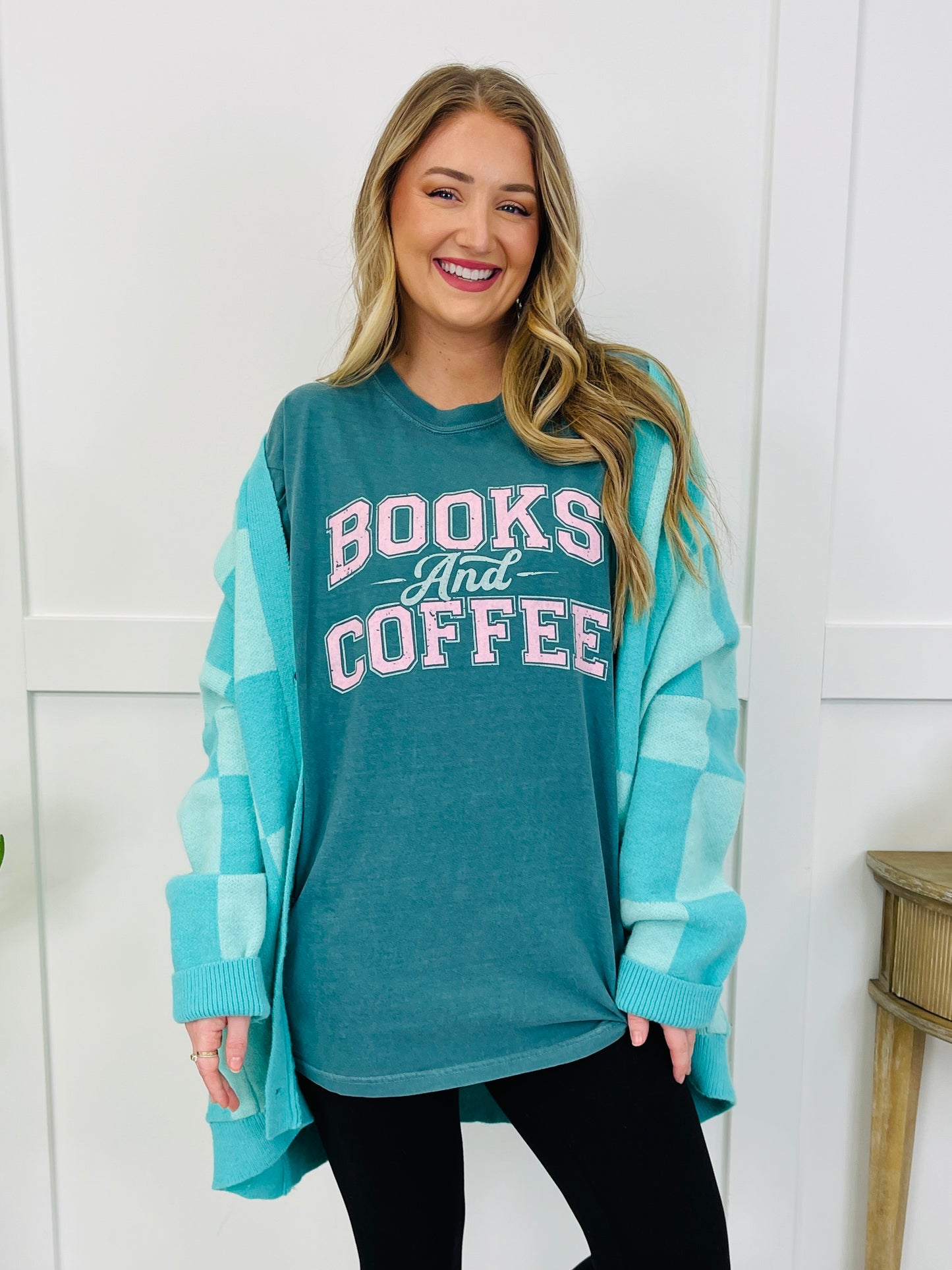 Books And Coffee Graphic Tee
