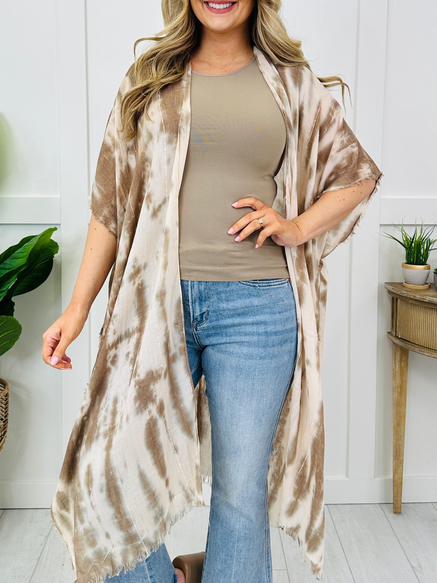 Coastal Drift Kimono in Mauve