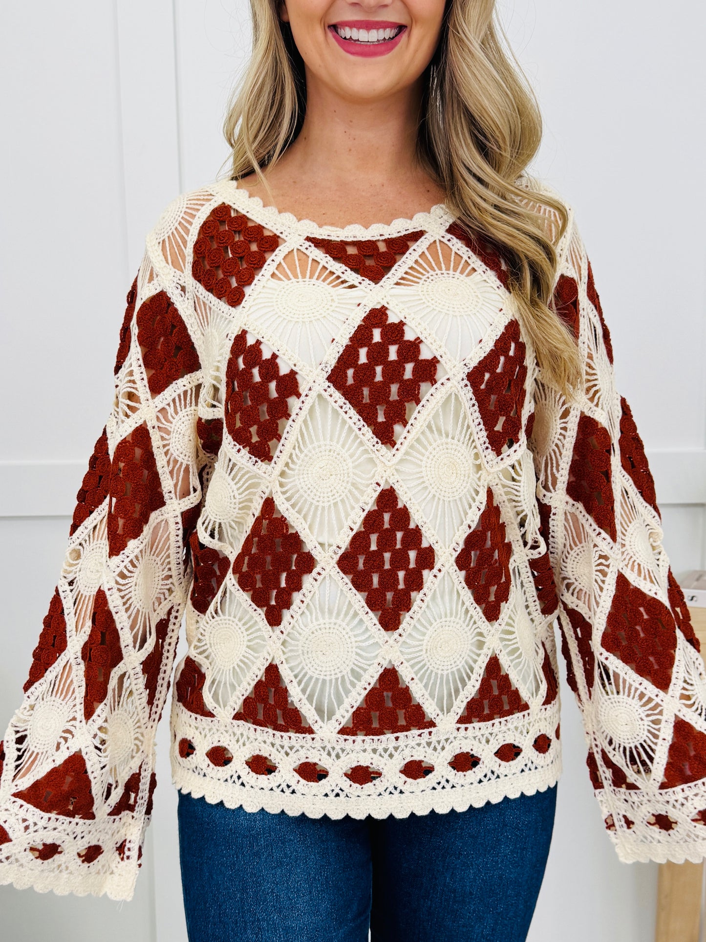 Sundown Stitchwork Top