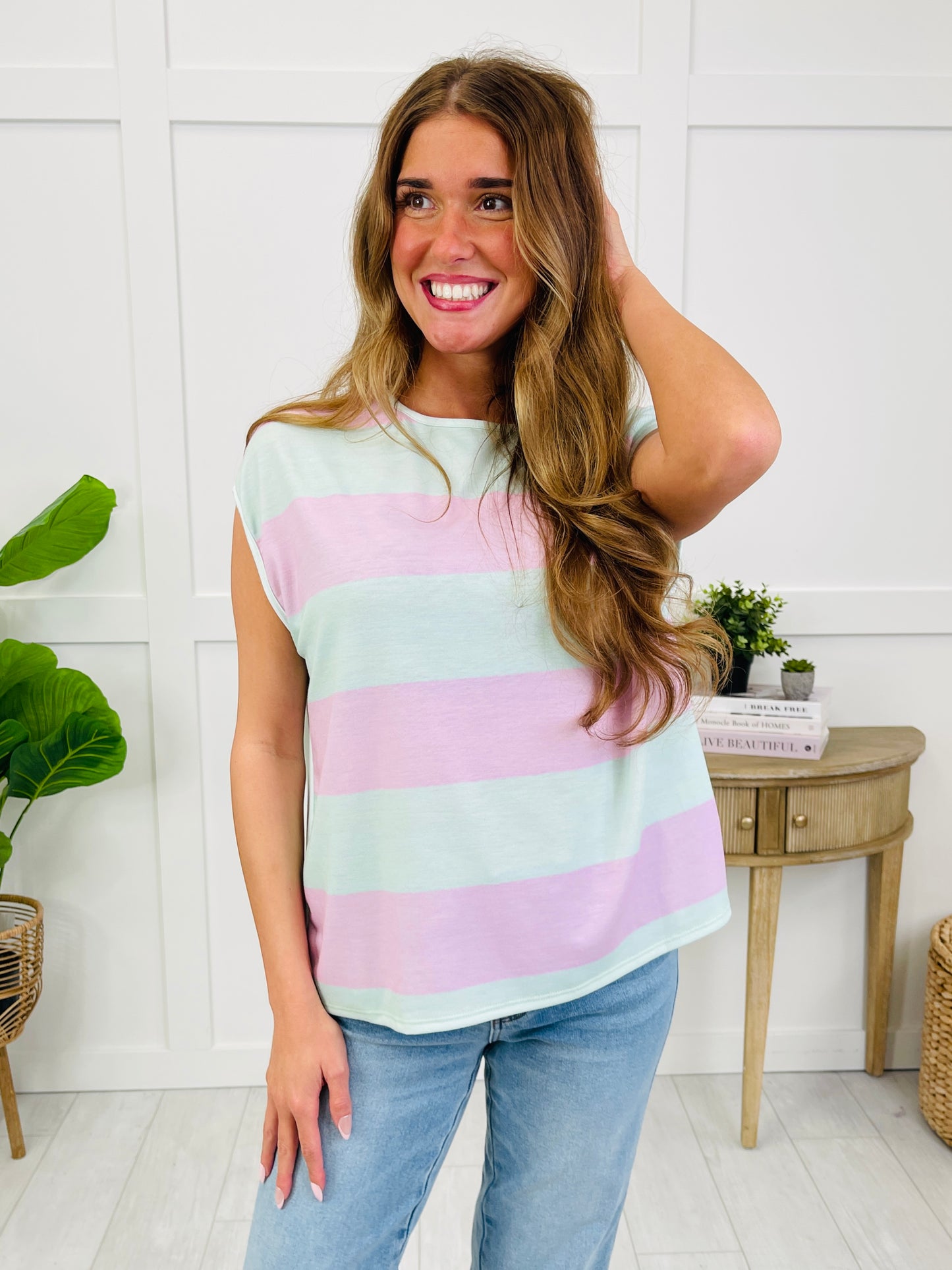 The Effortless Stripe In Blush