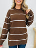 Parallel Paths Sweater in Brown/Ivory