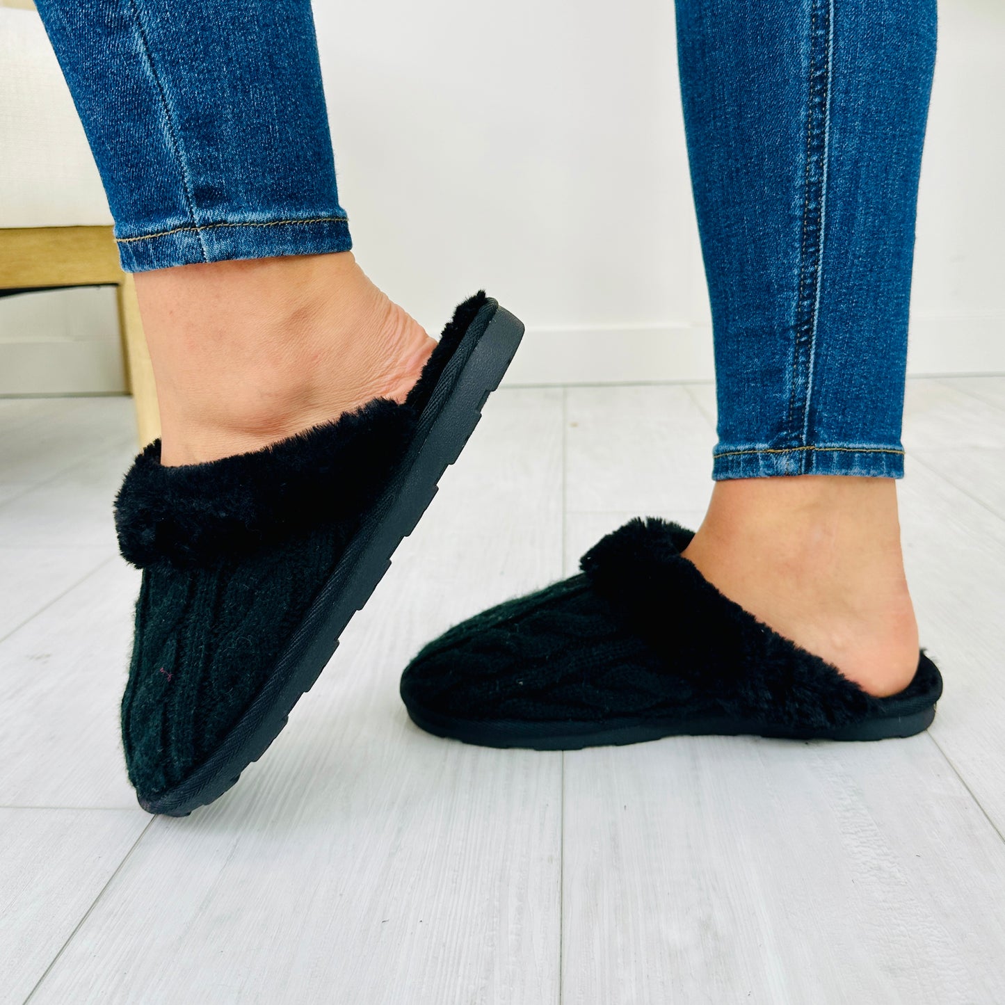 Snuggle Steps Slippers In Black