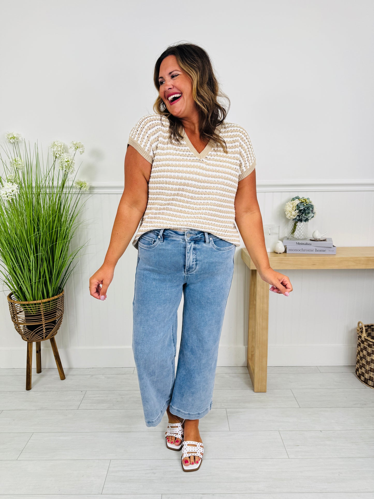 Triple the Comfort Cropped Wide Leg Jeans in Three Inseams