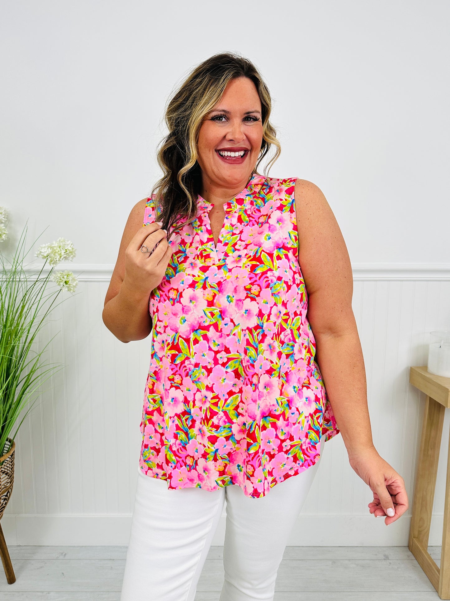 Sunshine Energy Top in Miami Print