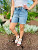 Judy Blue Meet Me In The Middle Midrise Shorts in Reg/Curvy