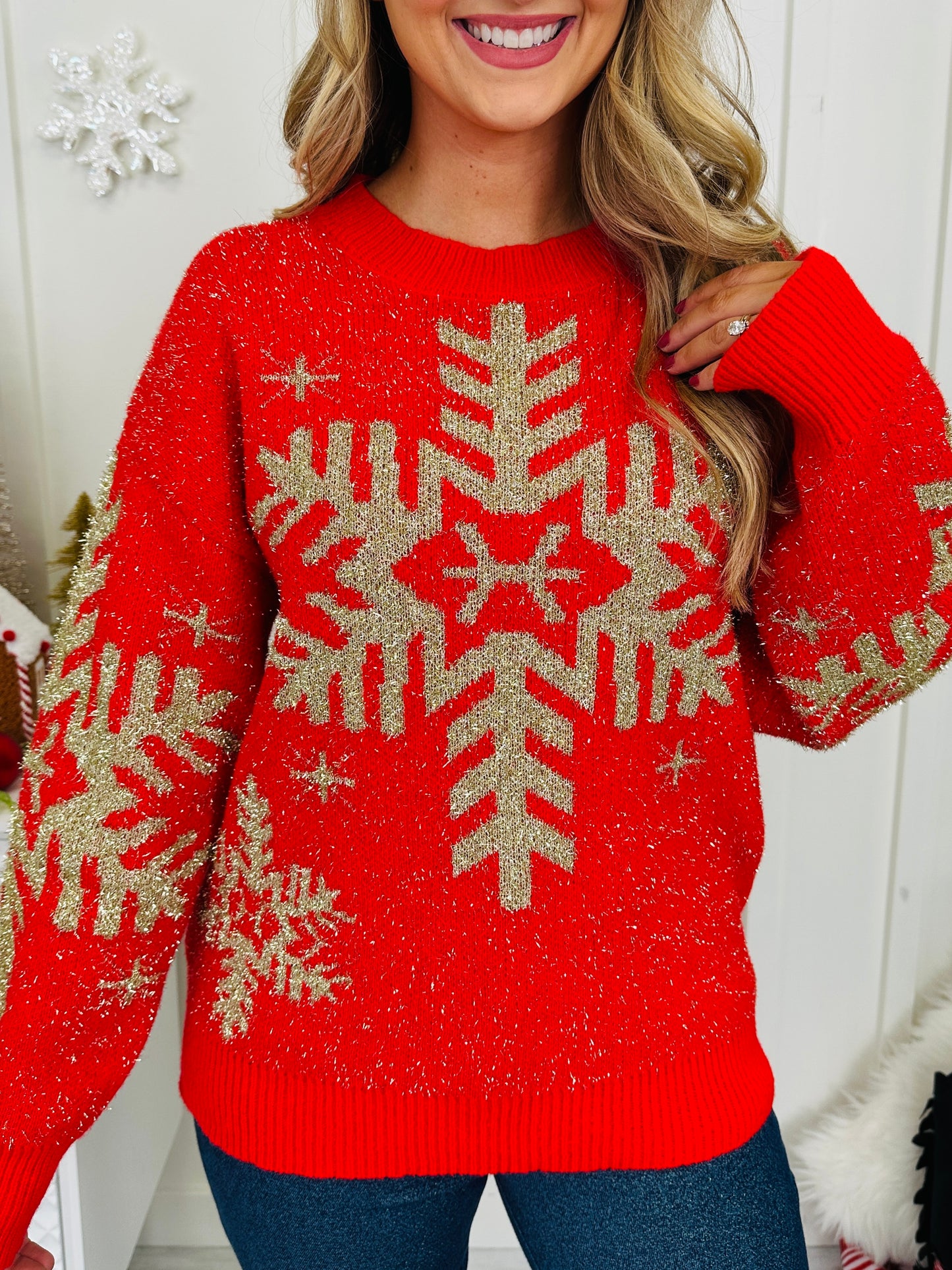 Snowflake Shine Sweater