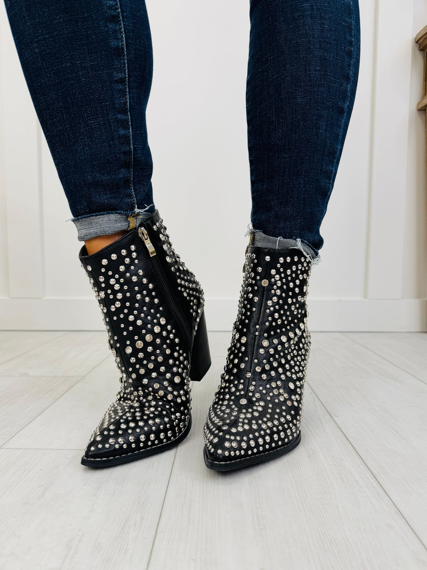 Dance With A Sparkle Booties In Black
