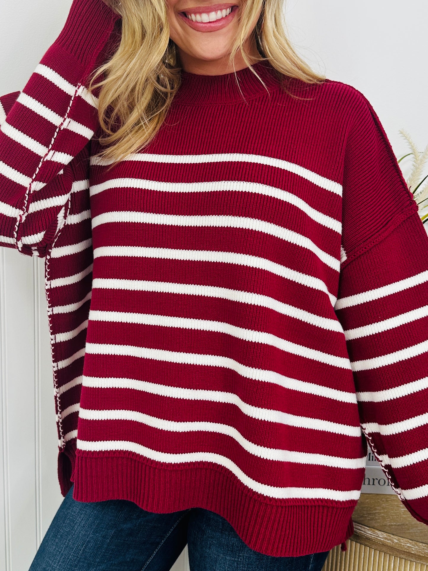 Falling For Stripes Sweater-Multiple Colors!