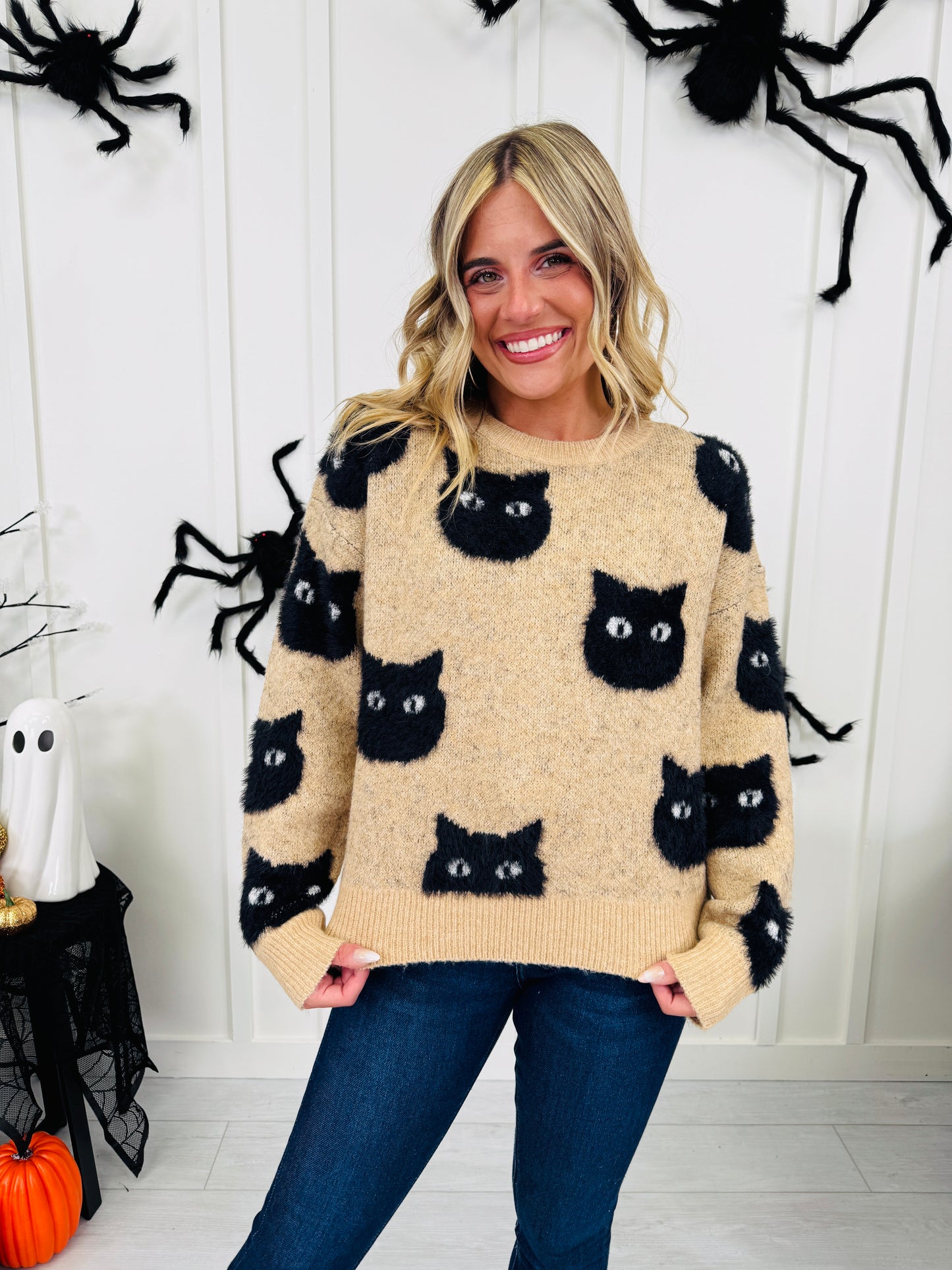 Black Cat Behavior Sweater