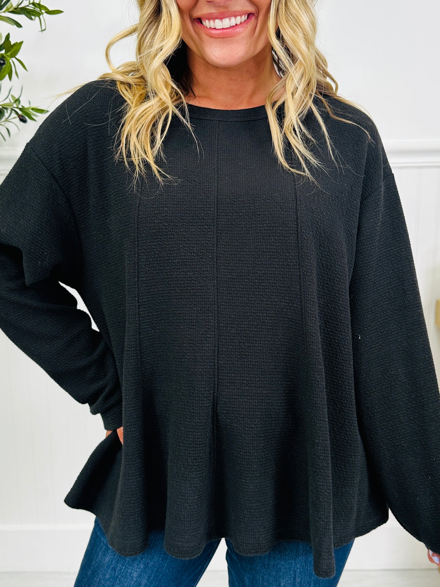 Simply Soft Waffle Top In Multiple Colors