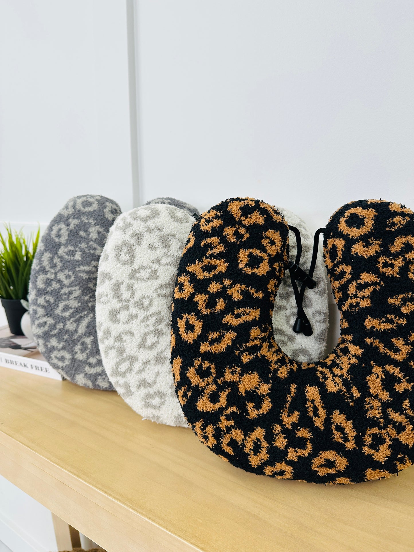 Leopard Travel Neck Pillow- Multiple Colors!