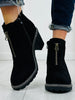Midnight Zip Booties In Black