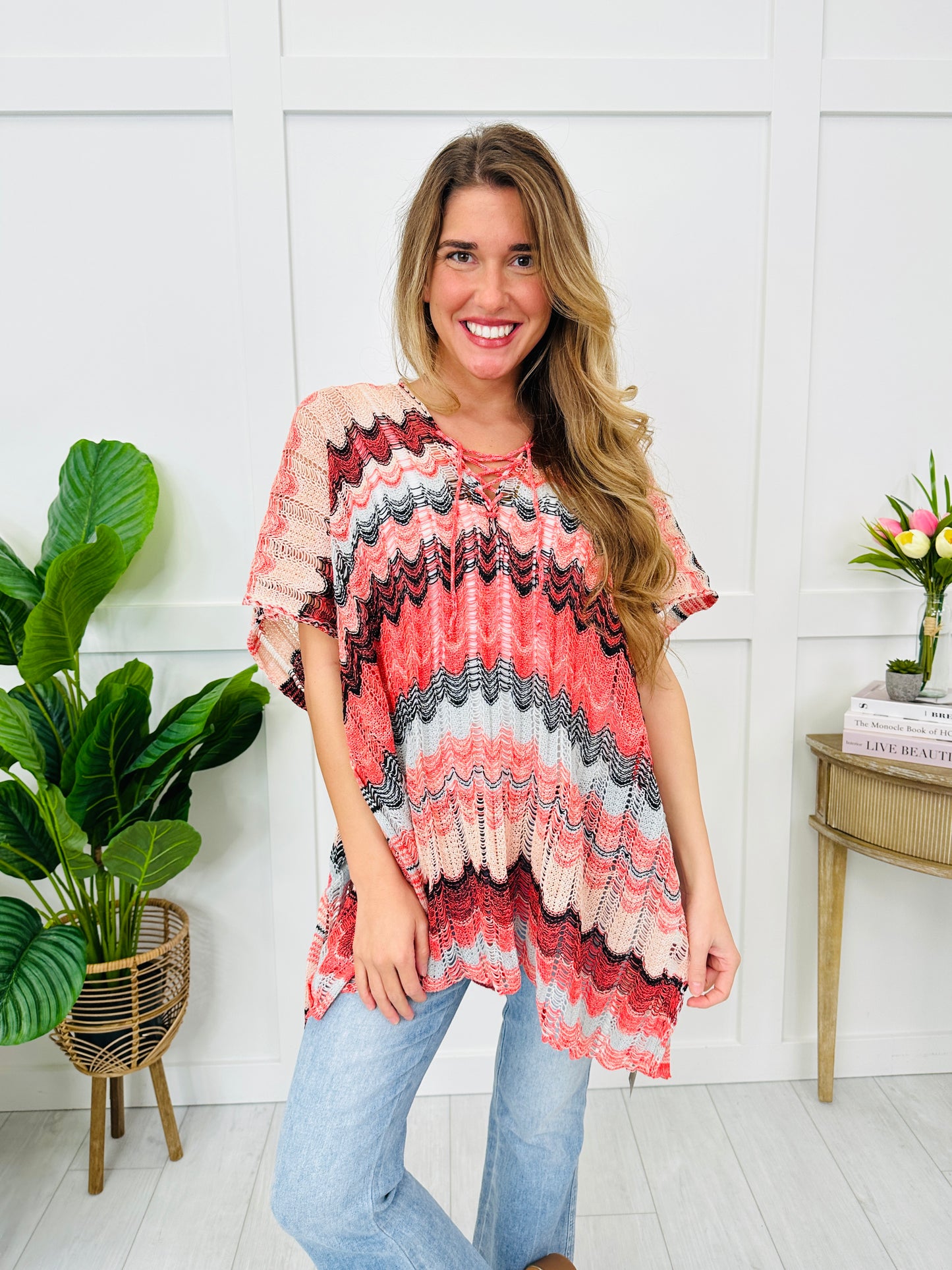 Striped Crochet Cover-up