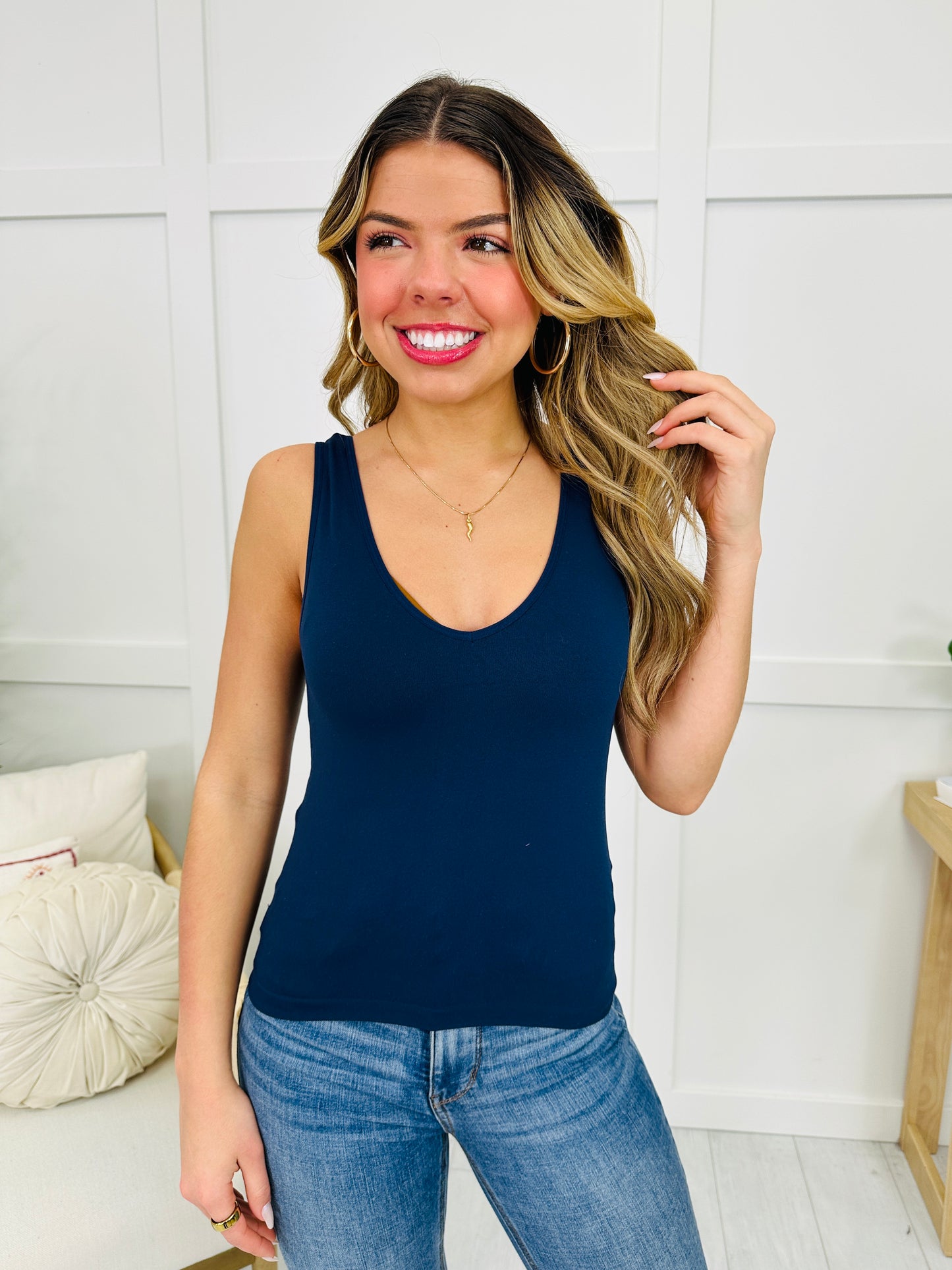 Cropped Reversible Shapewear Tank- Multiple Colors!