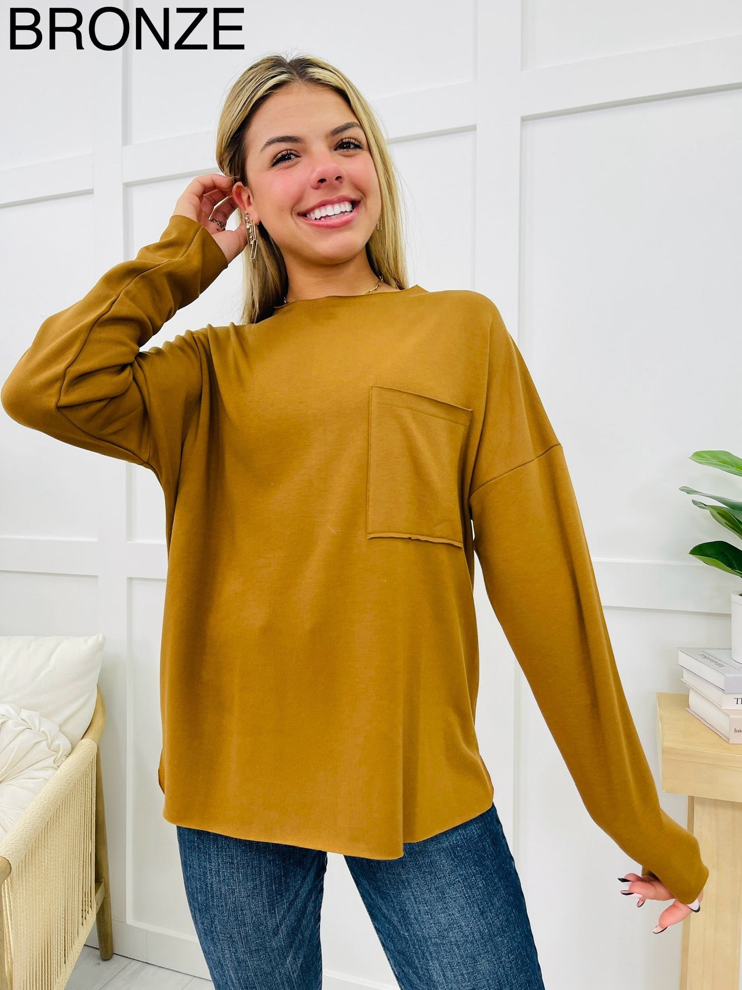 REG/CURVY I've Got Big Plans Long Sleeve Top- Multiple Colors!