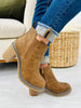 Pick Of The Patch Booties In Dark Cognac