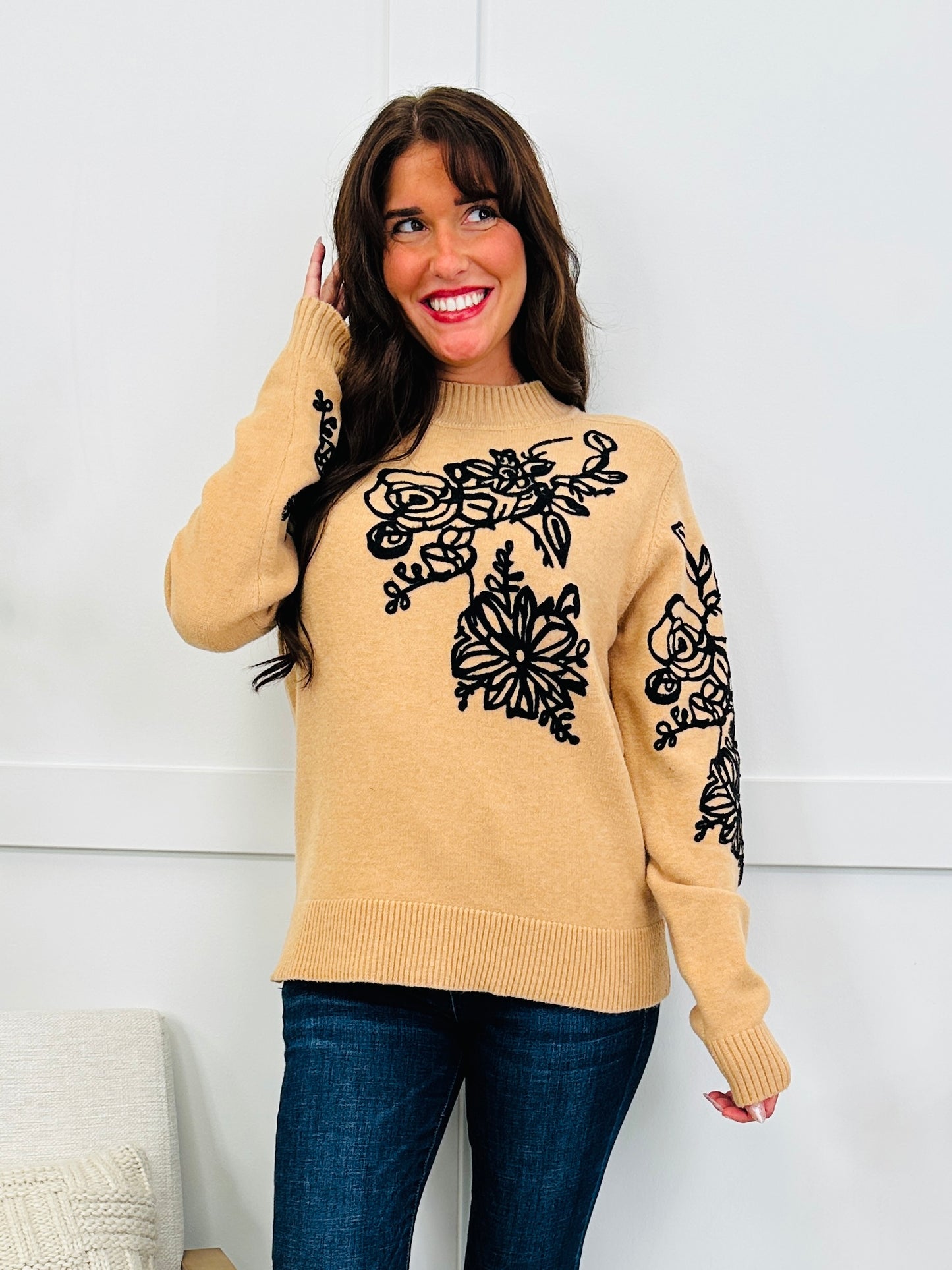 Midnight Bloom Sweater