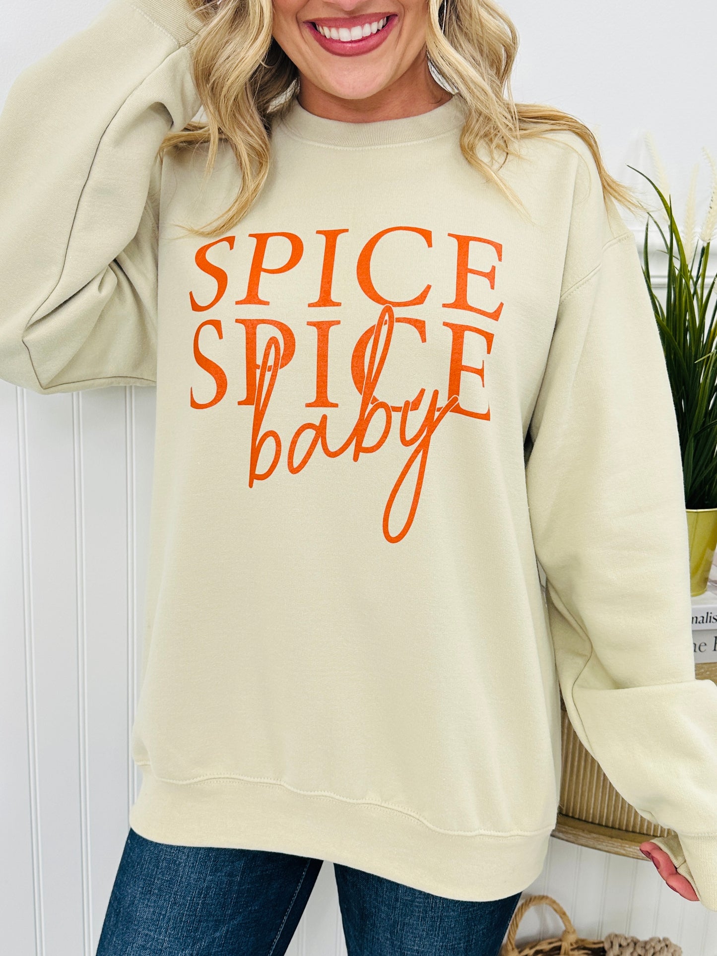 Spice Spice Baby Graphic Crewneck Sweatshirt