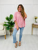 Striped Serenity Top in Ruby