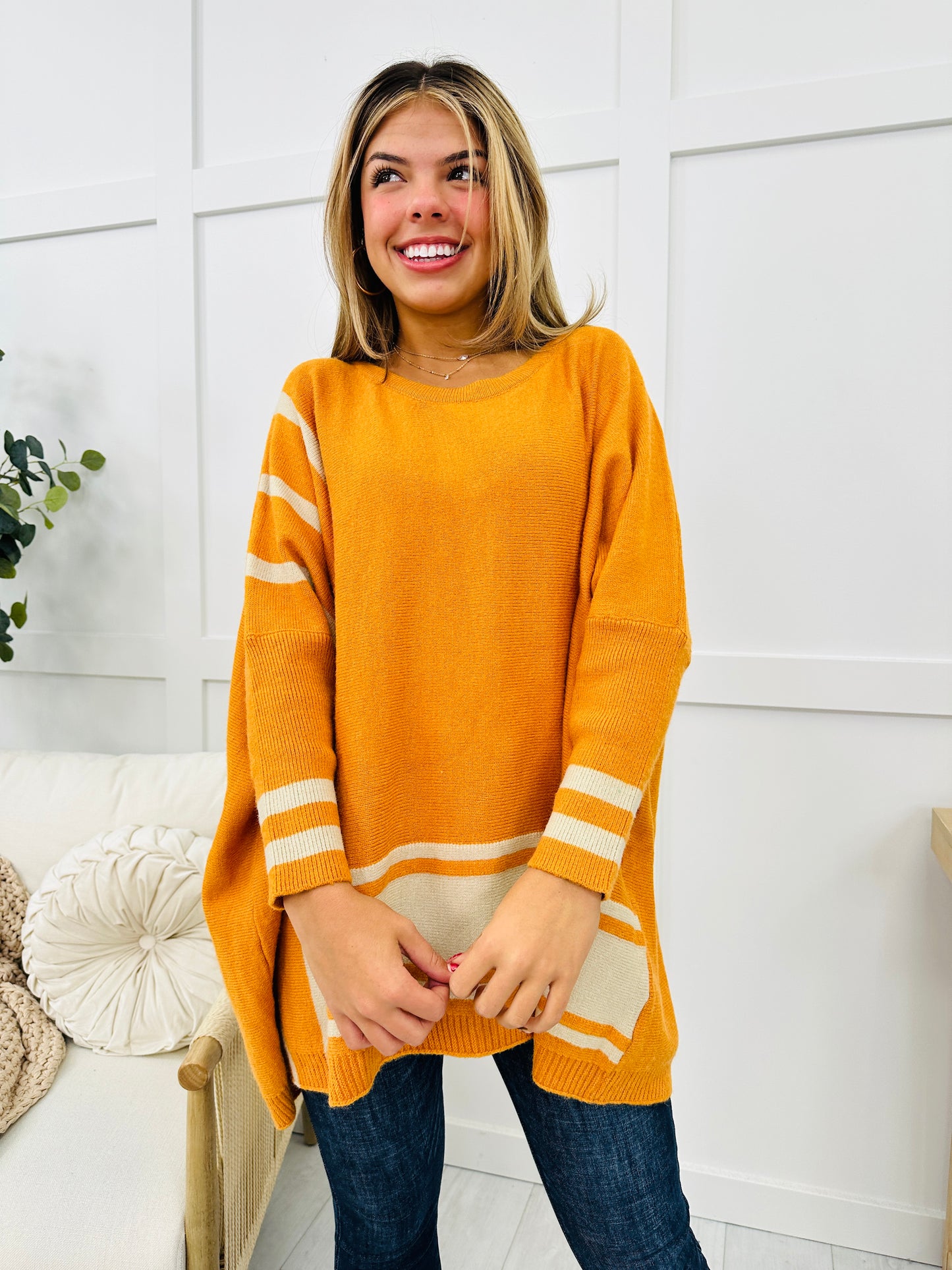 Evening Elegance Sweater In Rust