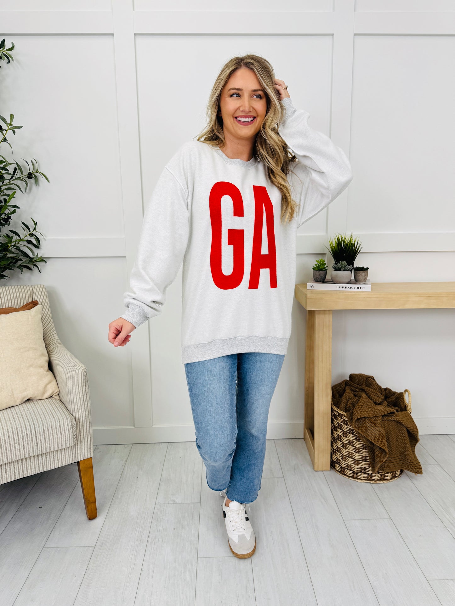 Georgia Reversible GA Graphic Crewneck Sweatshirt