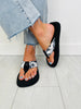 Sunset Sway Flip Flops in Black Multi