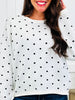 Café Dots Sweater In Ivory/Black
