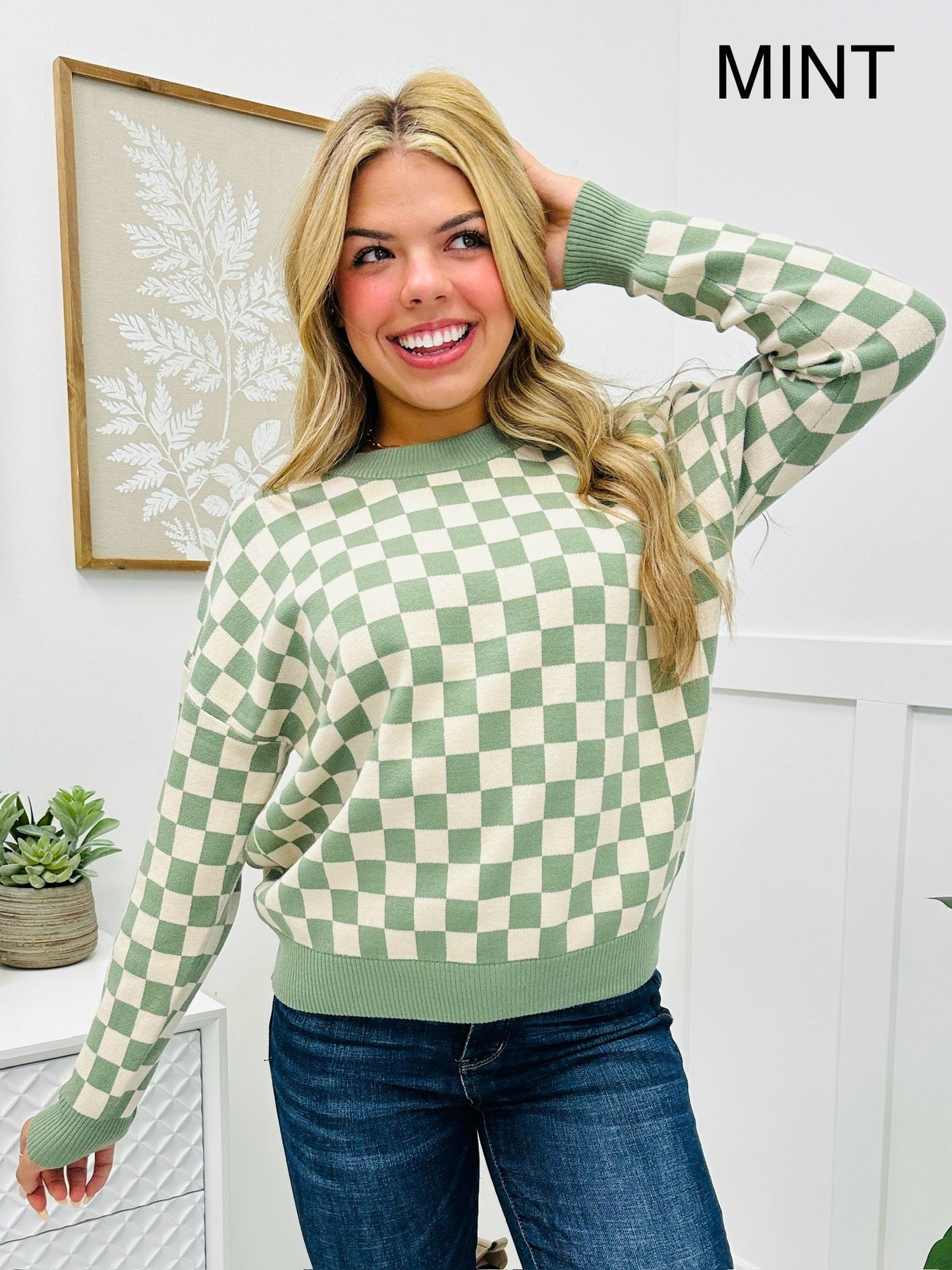 Say Checkmate Sweater- Multiple Colors!