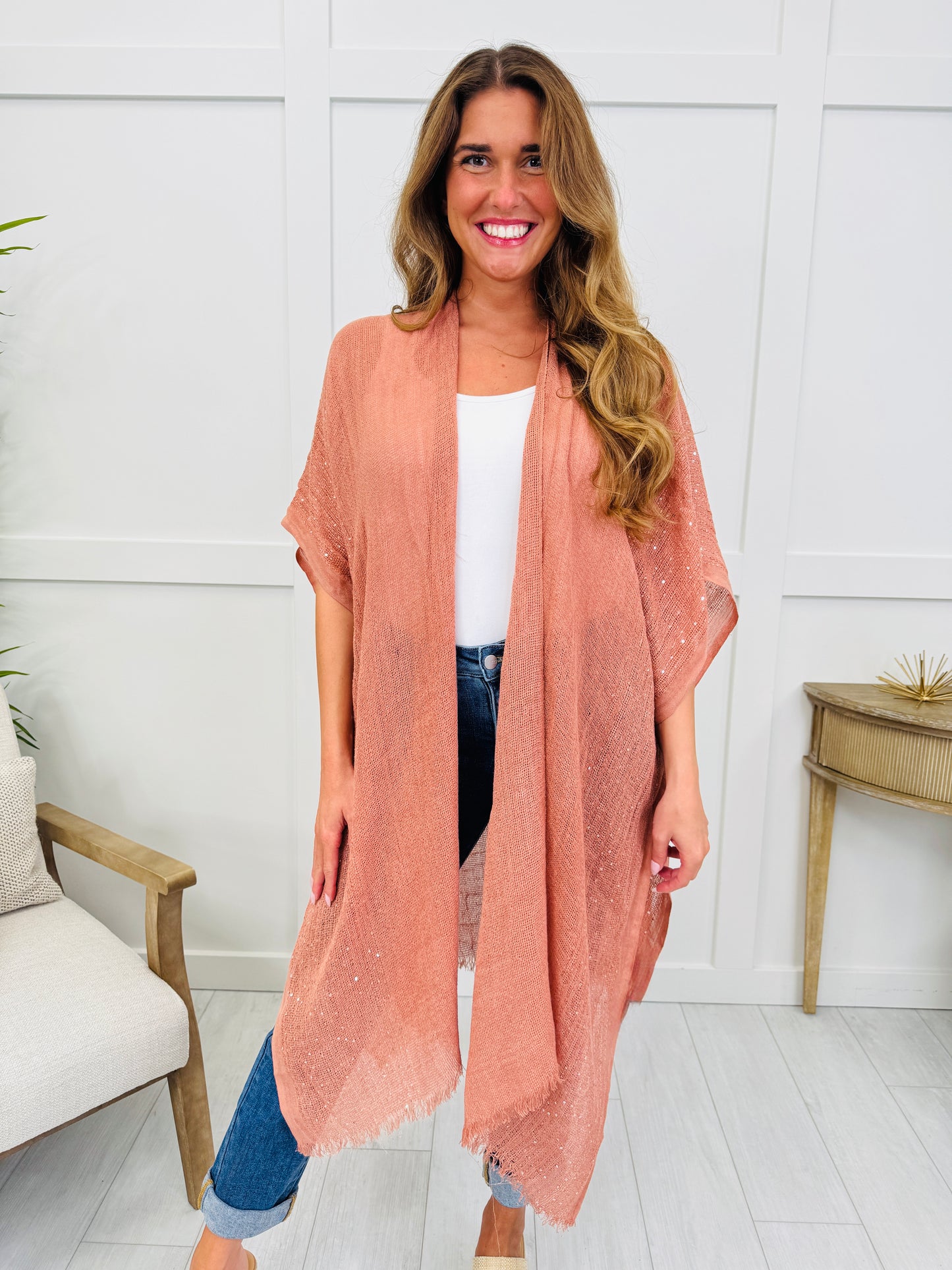 Calm Waters Kimono In Copper