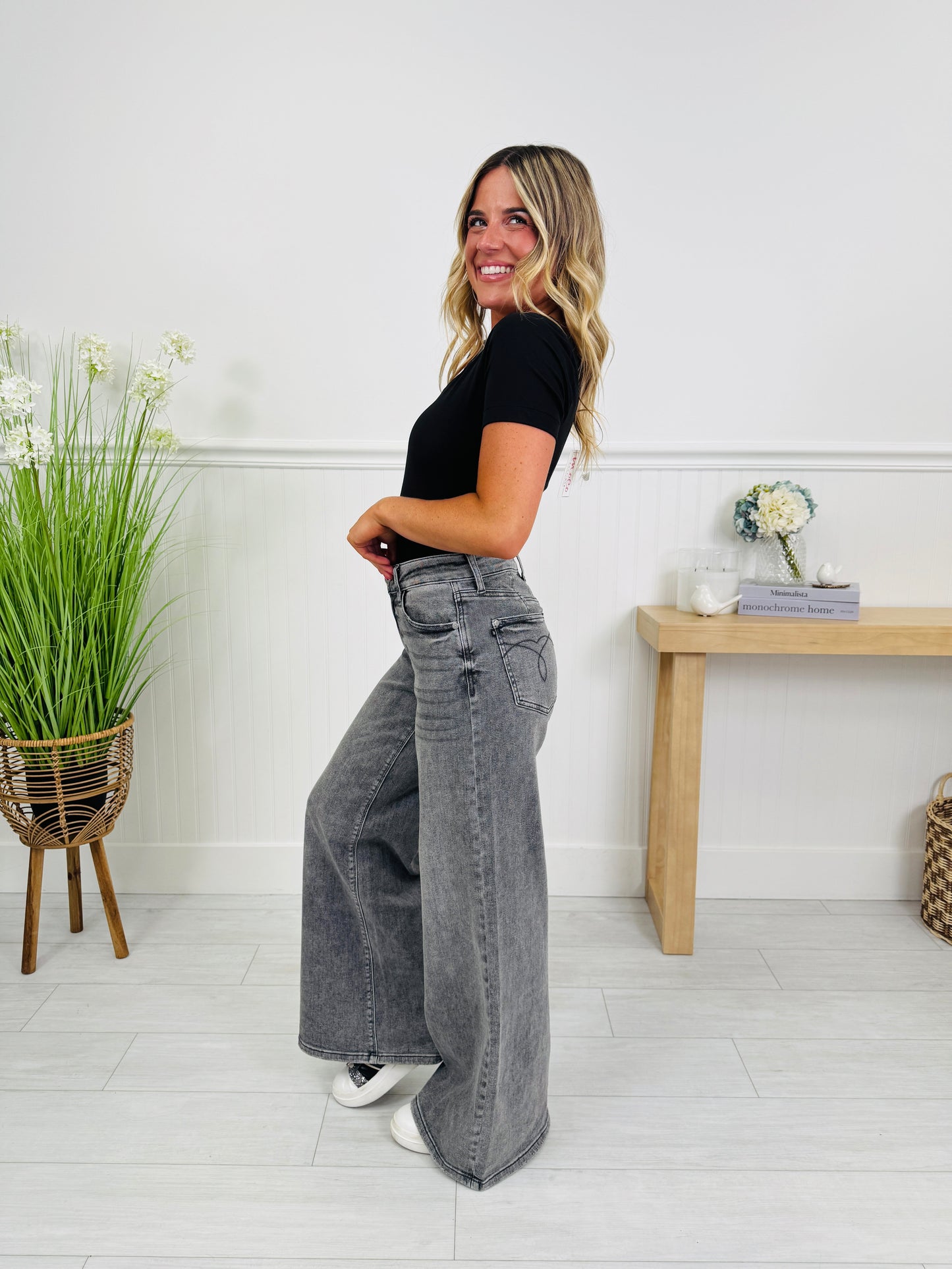 Judy Blue Smoke Show Palazzo Wide Leg Jeans