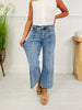 Front and Center Tummy Control Cropped Wide Leg Jeans