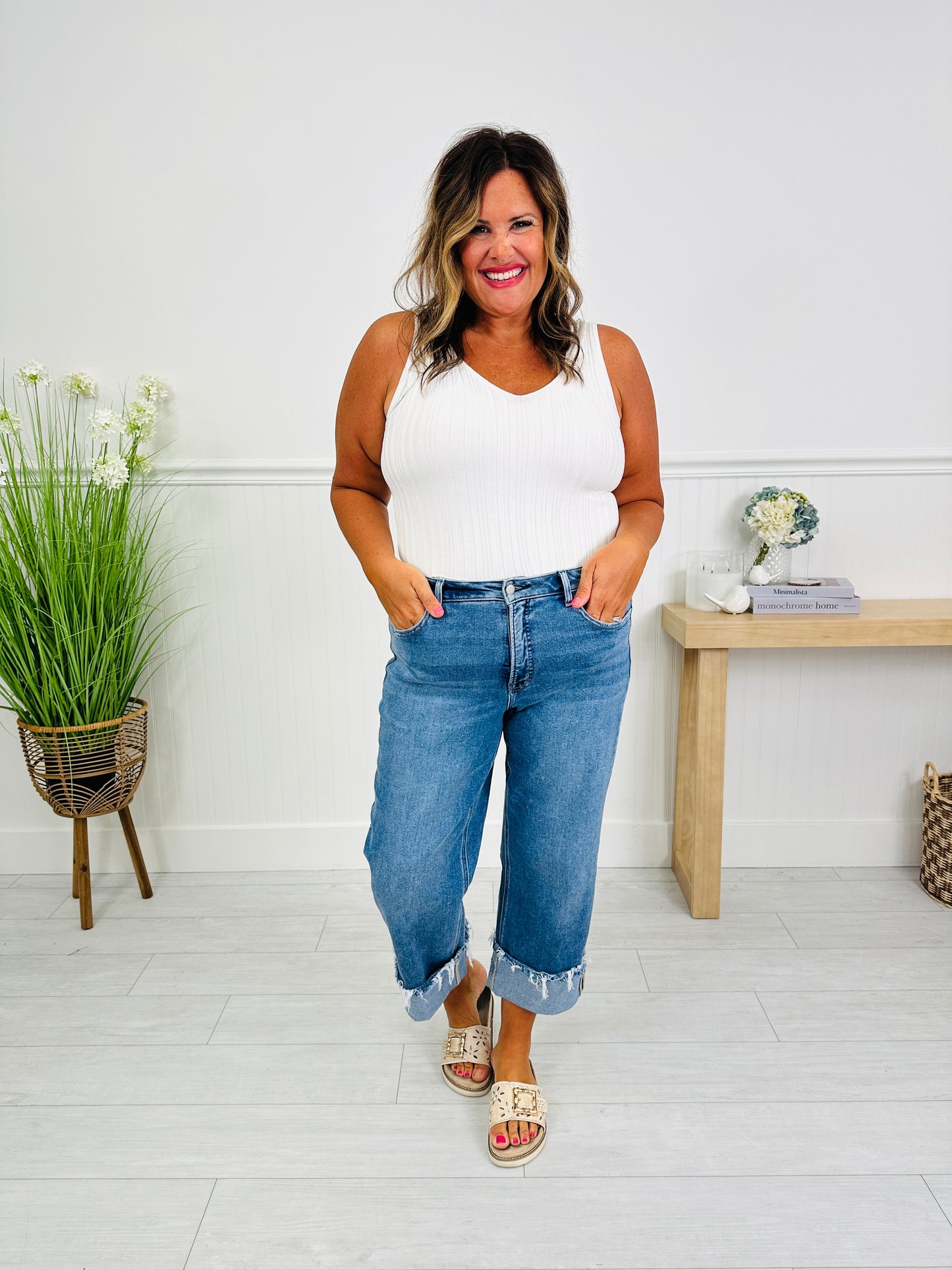 The Right Choice Tummy Control Wide Leg Jeans