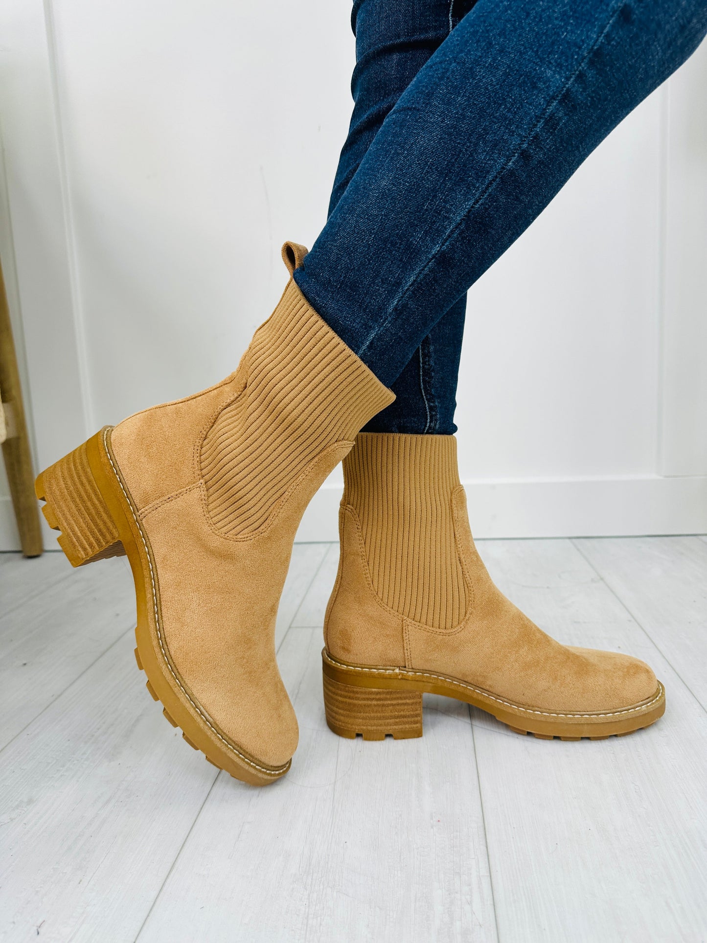 Finding My Direction Booties In Camel