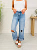 Casual Crush Cuffed Wide Leg Tummy Control Jeans