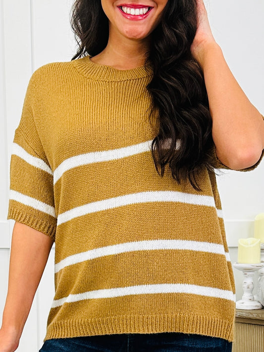 On The Line Top In Camel