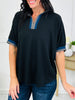 Country Club Chic Top In Black