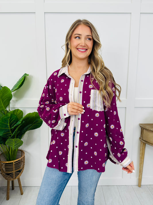Whimsy Wander Top In Plum