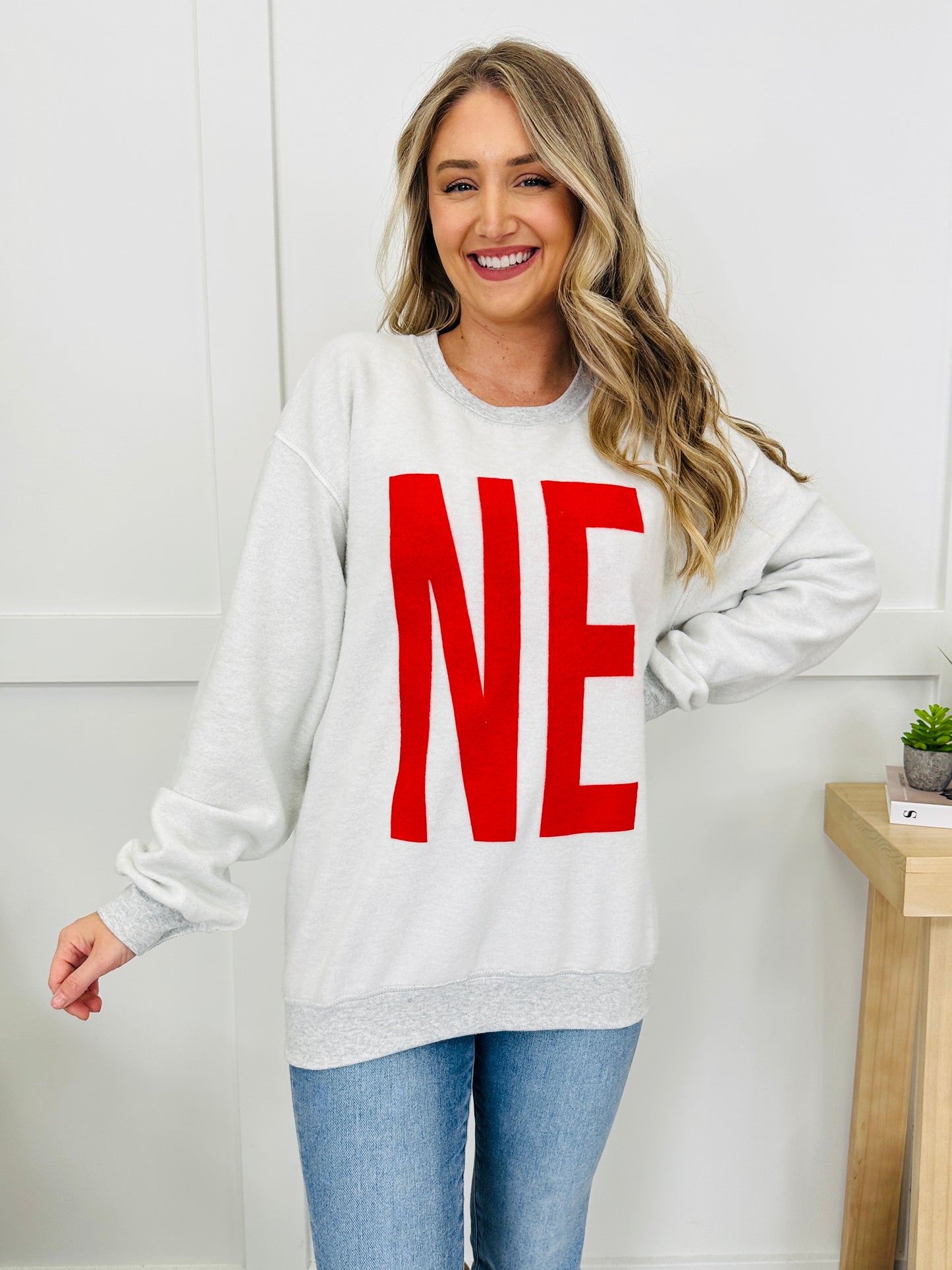 Nebraska Reversible NE Graphic Crewneck Sweatshirt