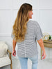 Effortless Stripe Top In Black