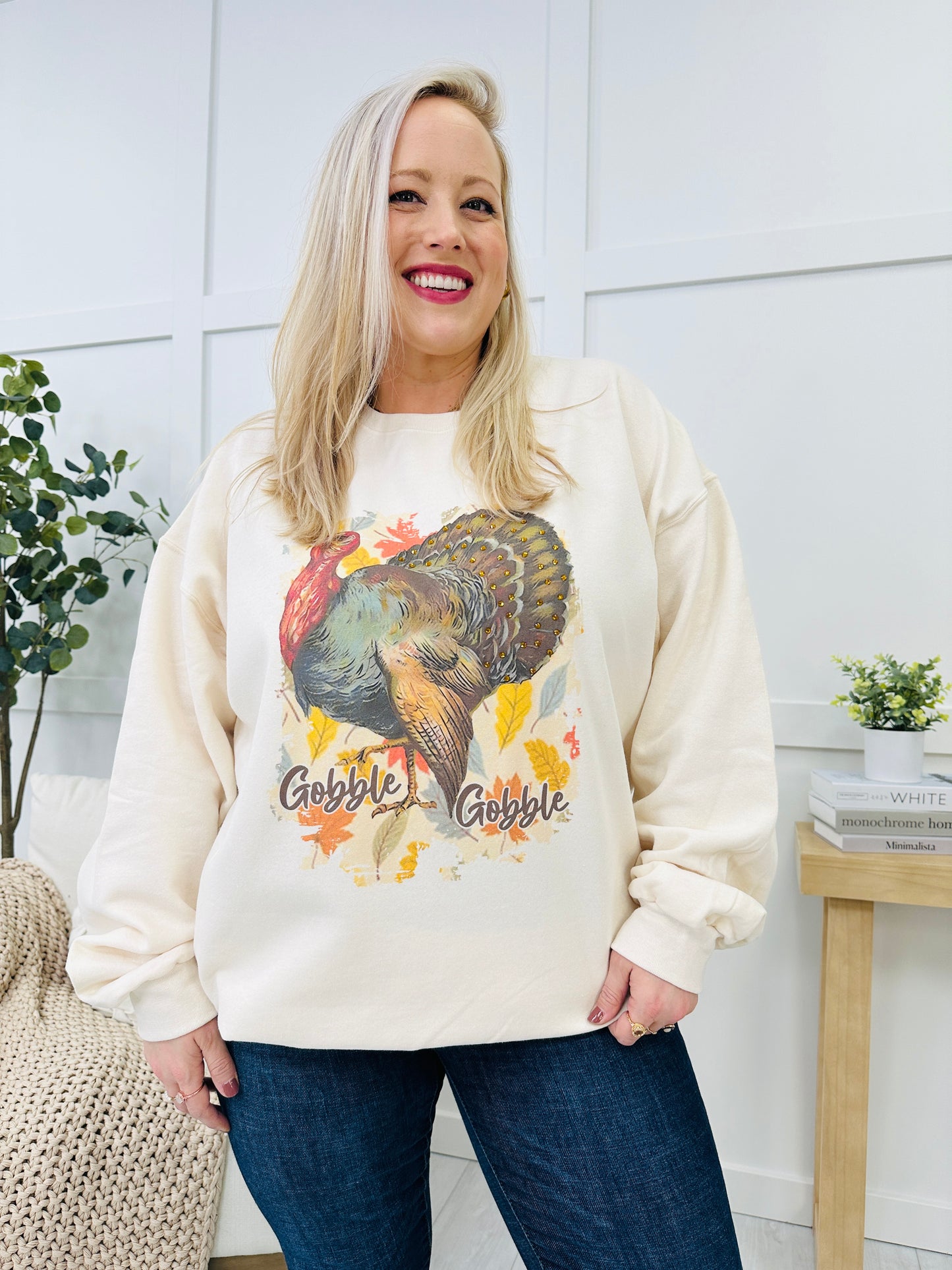 REG/CURVY Gobble Gobble Til You Wobble Graphic Sweatshirt