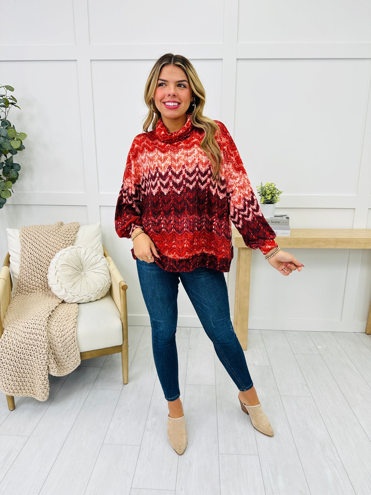 REG/CURVY Crimson Craze Sweater