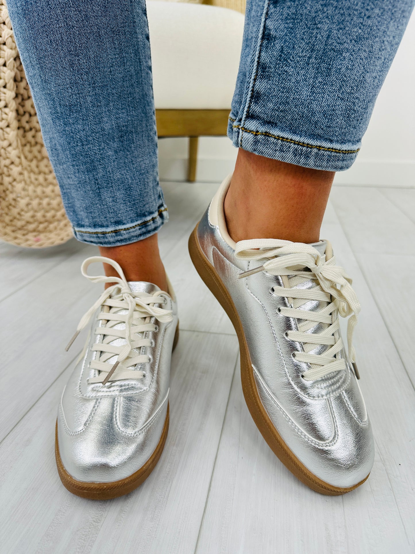 The Classic Step Shoes In Silver