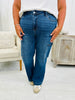 Judy Blue The Getaway Cargo Wide Leg Jeans in Reg/Curvy