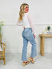 All Eyes on Me Tummy Control Wide Leg Cropped Jeans